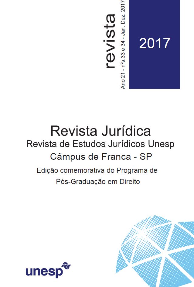 					Visualizar v. 21 n. 33 (2017): Revista de Estudos Jurídicos da UNESP
				